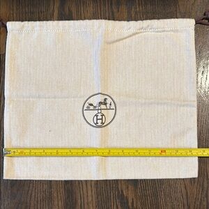 Hermès Beige Drawstring Dust Bag